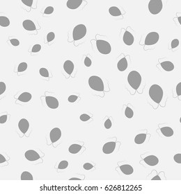 Seamless pattern with chlamydomonas on white background