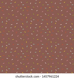 Seamless pattern with chocolate donut glaze. Vector illustration.