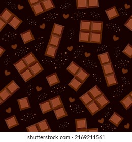 seamless pattern with chocolate slices. vector illustration