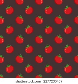 Seamless pattern from chopped ripe tomatoes isolated on white background.