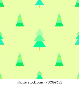 Seamless pattern with chrismas trees. Background. Bright texture. Abstract geometric wallpaper. Geometric art. Green christmas trees. Print for textiles, fabrics, polygraphy, posters. Greeting card