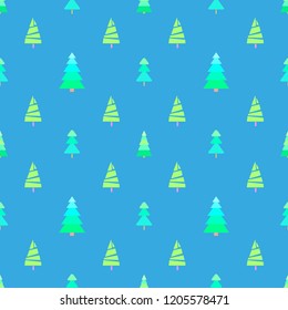 Seamless pattern with chrismas trees. Geometric background. Bright texture. Abstract geometric wallpaper. Doodle for design