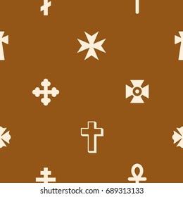Seamless pattern with christian cross for your design