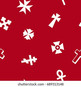 Seamless pattern with christian cross for your design
