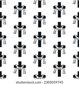 Patrón sin foco con cruces cristianas. Imprimir para textil, papel pintado, cubiertas, superficie. Para tela de moda. Estilización retro. Patrón religioso sin fisuras