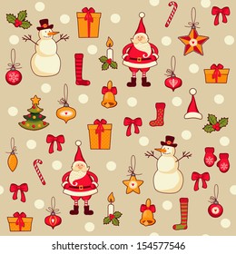 Seamless pattern of Christmas