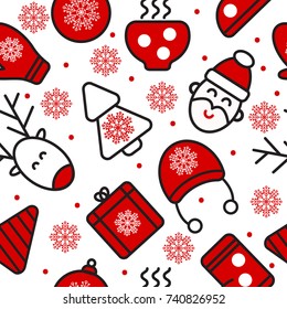Seamless pattern Christmas. Christmas background. Stock vector