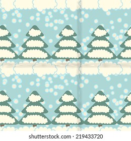 Seamless pattern -  Christmas background.Vector illustration.