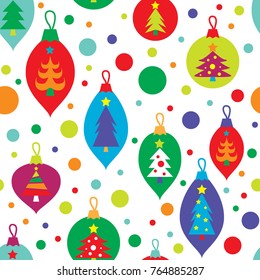 seamless pattern christmas ball ornament 