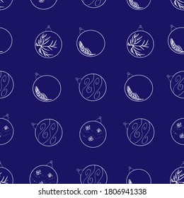 Seamless pattern with Christmas balloons