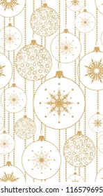 Seamless pattern with Christmas balls.