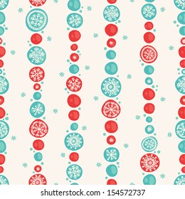 Seamless pattern with Christmas balls