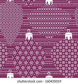 Seamless pattern with christmas balls