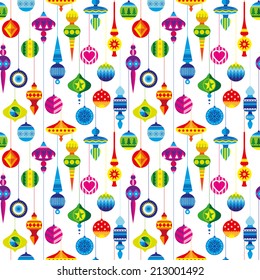 seamless pattern with Christmas balls