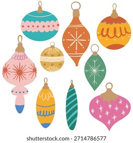 seamless pattern with christmas balls