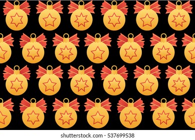 Seamless pattern with Christmas balls.