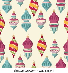 seamless pattern with Christmas balls. Christmas background. Christmas wrapping. Paper. Vector