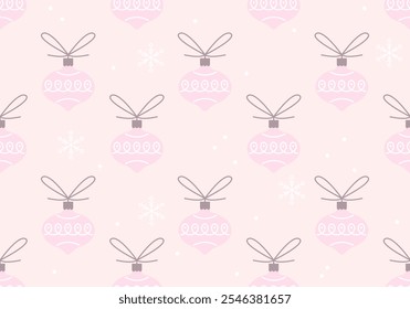 Seamless pattern with Christmas balls. Bright holiday background. Colorful design for New Year design. Texture for winter holidays. Christmas and New year greetings pattern