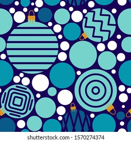 seamless pattern with christmas balls. Christmas Decor. Can be used as background, packaging paper, cover, fabric, card and etc