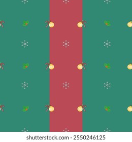 seamless pattern with christmas balls for fabric, packaging, cards, or wallpapers.