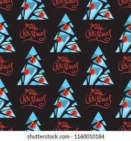 Seamless pattern with Christmas balls. New Year and Christmas illustration. Design element for fabric, wallpaper or gift wrap.