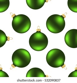 Seamless pattern of christmas balls on white background