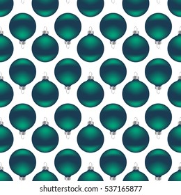 Seamless pattern of christmas balls on white background