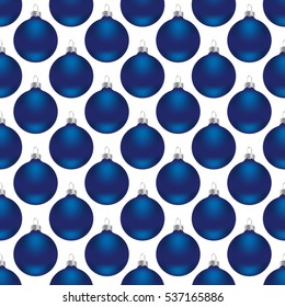 Seamless pattern of christmas balls on white background
