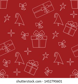 Seamless pattern for Christmas. Beautiful pattern for gift wrapping paper, t-shirts, greeting cards for christmas and new year
