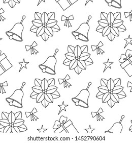 Seamless pattern for Christmas. Beautiful pattern for gift wrapping paper, t-shirts, greeting cards for christmas and new year