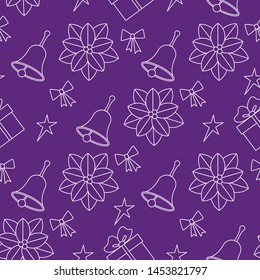 Seamless pattern for Christmas. Beautiful pattern for gift wrapping paper, t-shirts, greeting cards for christmas and new year