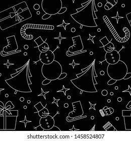 Seamless pattern for Christmas. Beautiful pattern for gift wrapping paper, t-shirts, greeting cards for christmas and new year