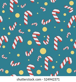 seamless pattern with Christmas candies. red candy flat design. background