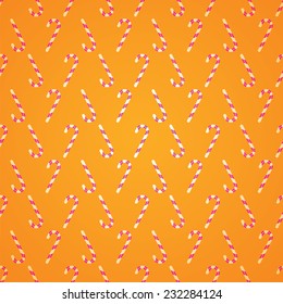 Seamless pattern  with christmas candy canes
