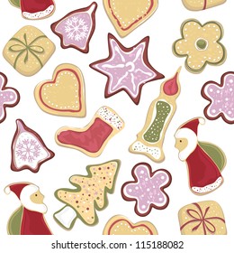 seamless pattern. christmas cookie