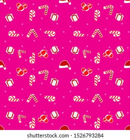 Seamless pattern. Christmas Decor. Can be used as background, packaging paper, cover, fabric and etc