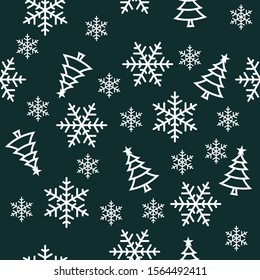 Seamless pattern. Christmas Decor. Can be used as background, packaging paper, cover, fabric and etc.
