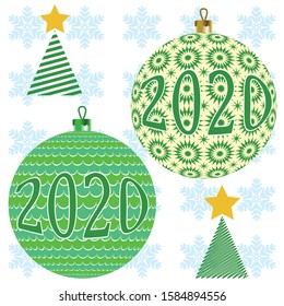 Seamless pattern. Christmas Decor. Can be used as background, packaging paper, cover, fabric and etc.