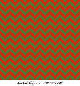 Seamless pattern with Christmas decoration. Green and red chevron pattern.