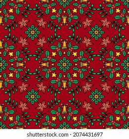 Seamless pattern Christmas  decoration with Christmas ornament.