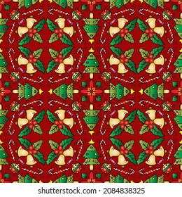 Seamless pattern Christmas  decoration with Christmas ornament.