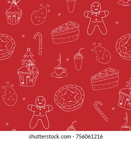 Seamless Pattern with Christmas Delights 
