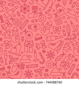 seamless pattern with christmas design elements