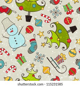 Seamless pattern for Christmas design. EPS 10 vector illustration.