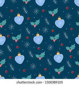 Seamless pattern with christmas elements
