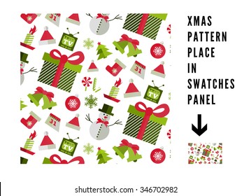 Seamless pattern with Christmas elements