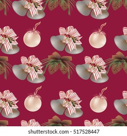 Seamless pattern of Christmas elements