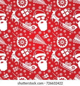 Seamless pattern with Christmas elements.