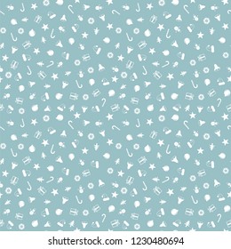 Seamless pattern for Christmas with elements Christmas. Beautiful pattern for a luxurious gift wrapping paper, t-shirts, greeting cards. Merry Christmas background. Vector illustration.