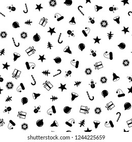 Seamless pattern for Christmas with elements Christmas. Beautiful pattern for a luxurious gift wrapping paper, t-shirts, greeting cards. Merry Christmas background. Vector illustration.